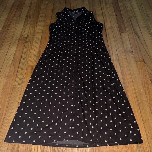 Studio I vintage polka dotted button down dress - Picture 1 of 7